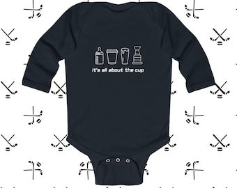 It's All About the Cup hockey bodysuit | baby hockey onesie