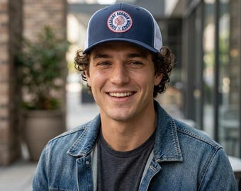 Tewksbury Hockey Snapback Trucker Cap | Vintage Team Logo Hockey Hat