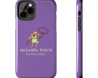Frog Rodeo Phone Case | Purple Western Frog Design
