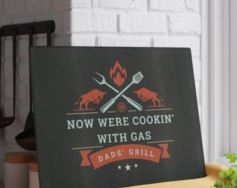 Father's Day BBQ Glass Cutting Board | Grill Dad Cutting Board