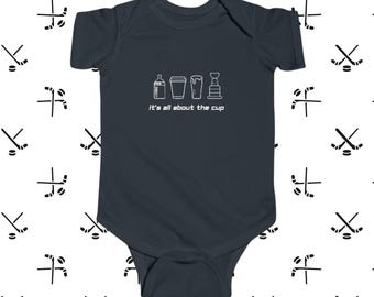 baby hockey onesie | It's All About the Cup | Infant Bodysuit