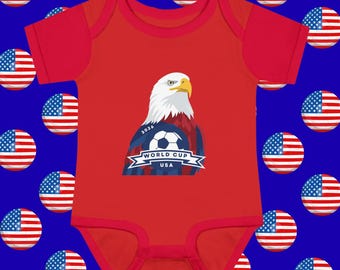 World Cup Onesie | USA Soccer Baby Bodysuit | Infant Rib Onesie
