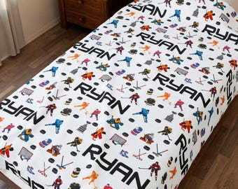 Custom Baby Hockey Blanket | Velveteen Plush Blanket | Going Home Nursery