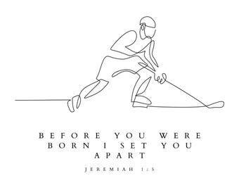 hockey nursery decor | Bible verse for athletes