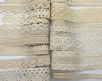 Ivory Color Lace Trim, Crochet Lace Ribbon for Sewing, Crafts, DIY Decor & Gift Wrapping