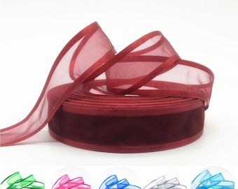 25mm Organza Ribbon for DIY Crafts, Gift Wrapping, Wedding Decor, Favor Boxes & Hair Bows