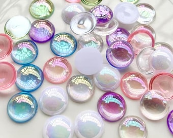 10pcs 20mm Acrylic Round Flatback Rhinestones for DIY Crafts & Jewelry Making