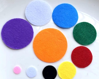 Color Felt Circles for Sewing, Scrapbooking & DIY Crafts