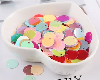 6/8/10mm Round Paillette Sequins with Hole Craft Embellishments for Sewing, Costumes & DIY Projects