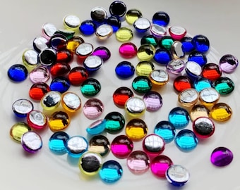Round Dome Acrylic Cabochons Flatback Embellishments for DIY Crafts, Jewelry Making & Decoration