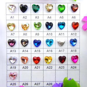 Heart Shape Crystal Rhinestones for DIY Crafts, Jewelry Making, Nail Art Decorations