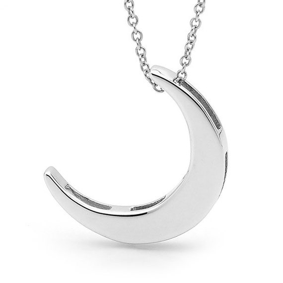 moon necklace silver