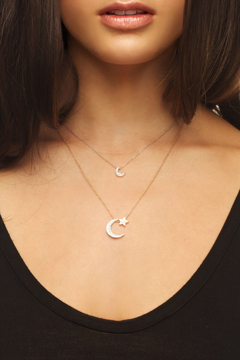 Bone moon 2024 and star necklace