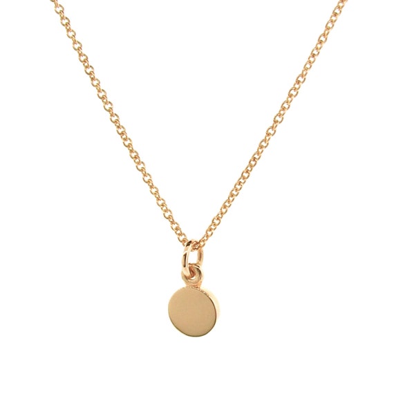 Yellow Gold Small Eclipse Pendant Circle - Plain Gold Circle Pendant Yellow Gold Small Eclipse Pendant Circle - Plain Gold Circle Pendant