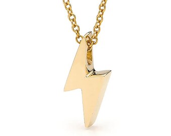 Lightning Bolt Necklace in solid 9kt Yellow Gold, minimal fine jewellery