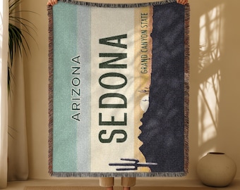 Arizona Sedona Woven Blanket | Southwest colorful throw