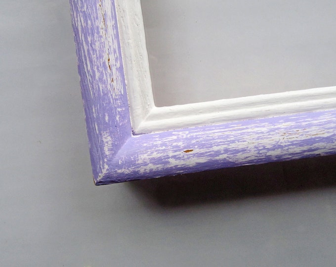 Distressed Purple Picture Frame 4x6 Funky Purple and White Etsy