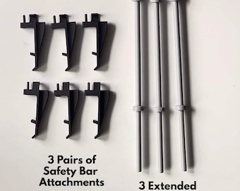 Miniature Barbell Extensions & Safety Bar Rack Attachments | PR Board Upgrade | Barbell Holder Add-On for Pr Board