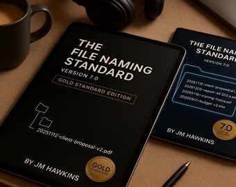 The File Naming Guide Standard| Digital File Organizer| Efficient Workflow Productivity Template