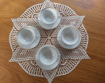 Set of 4 Bavarian made soup bowl and plates