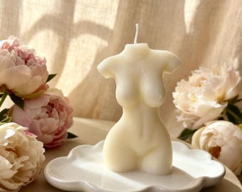 Female Torso Candle | Soy Wax Body Sculpture | Minimalist Decor