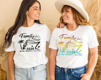 Camiseta para crucero familiar: Creando recuerdos juntos 2026. Camiseta a juego para la playa.