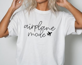 Airplane Mode Shirt: Minimalist Travel Wanderlust Jetset Tee