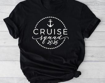 Cruise Squad Tee: Anchor Rope Nautical Matching Crew 2026