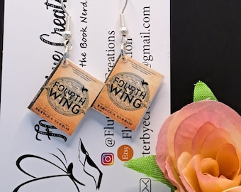 Mini Book Earrings - Fourth Wing