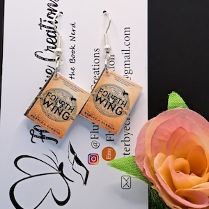 Mini Book Earrings - Fourth Wing
