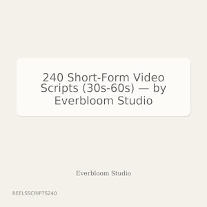 240 korta videomanus (30-60-tal), av Everbloom Studio