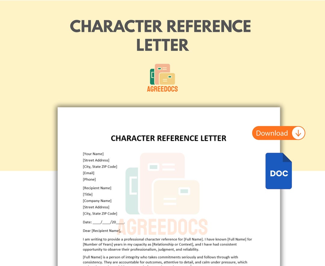 Uk Reference Examples Character Reference Letter Template, Professional Letter of ...