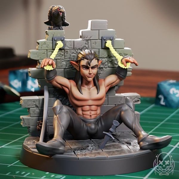 Rogue Prisoner Ven Miniature | 75mm to 200mm Printed Resin Figurine | by Jigglystix
