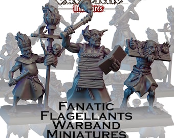 Flagellant Warband Miniatures | 32mm Printed Resin | by Vae Victis Miniatures