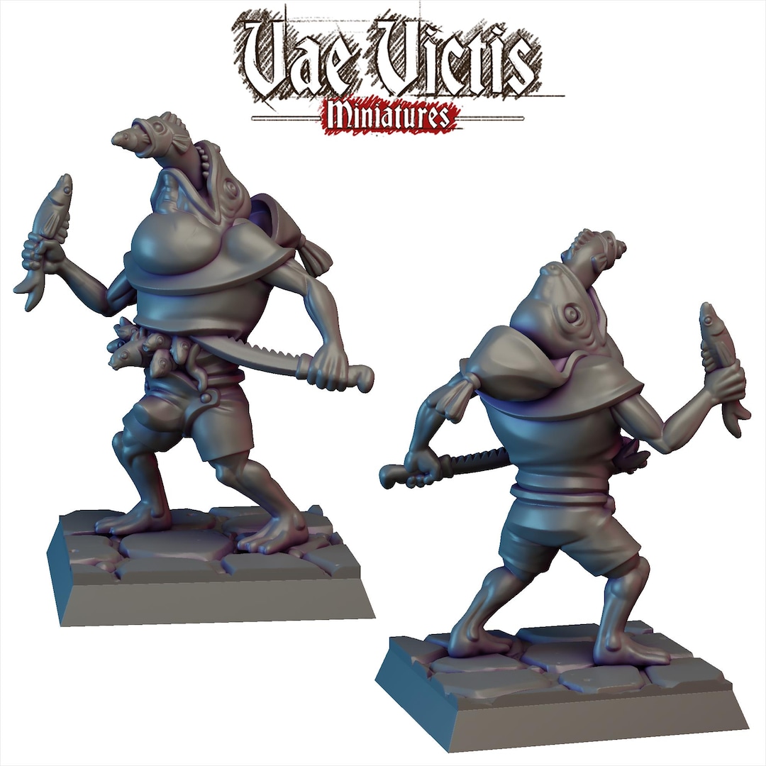 Weird Miniatures Weird Fishman Miniature | 32mm Printed Resin | by Vae Victis Miniatures ...