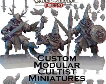Modular Cultist Miniatures | 32mm Printed Resin | by Vae Victis Miniatures