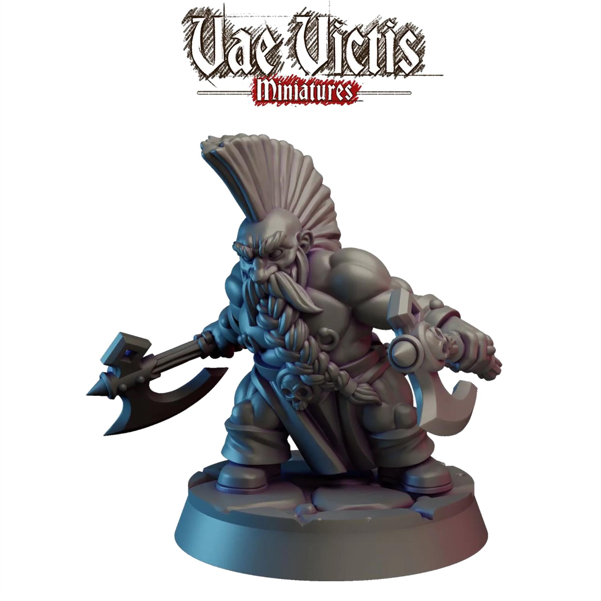 Figurines Warhammer Nains – Tueurs Slayer, Troll, Axe, Punk – Peintes, Lot