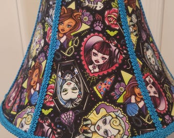 Monster High Inspired Lampshade | Spooky Gothic Lighting | Monster Fashion Decor