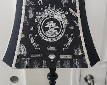 Plague Doctor Lampshade | Gothic Oddities Lamp Shade | Dark Academia Decor | Apothecary Lighting | Macabre Home