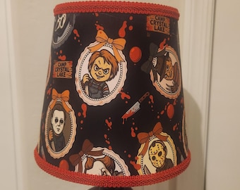 Horror Icons Lampshade | Horror Room Decor |Spooky Lighting I Chucky, Michael, Jason, Ghostface, Pennywise