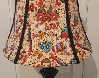 Dexter-Inspired Blood Spatter Lampshade | Serial Killer Fan Decor | Dark Humor Lighting | Horror TV