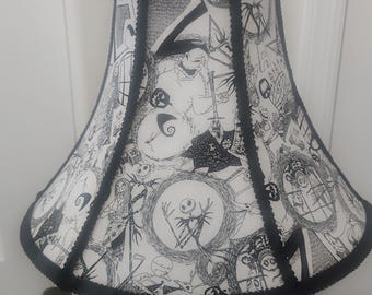Nightmare Before Christmas Lampshade | Halloween Town Lighting | Spooky Home Decor