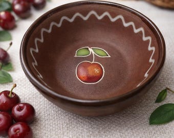 Handmade Rustic Red Clay Salt Cellar – Artisan Spice Bowl