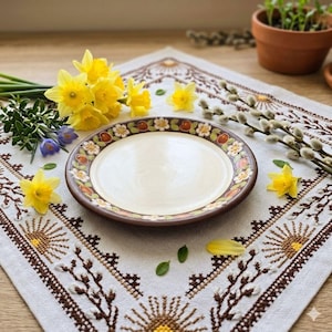 Handmade  Plate, Rustic Ceramic Plate, Pottery Dinnerware, Easter Table Setting Pottery