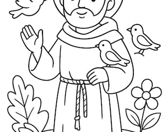 St. Francis of Assisi Coloring Page