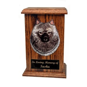 Keeshond Memorial Urn- Engraving Not Included