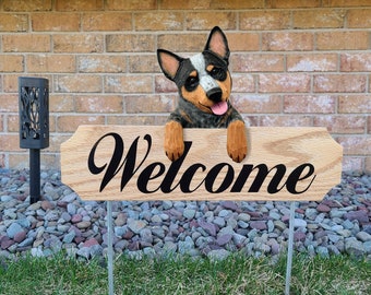 Australian Cattle Dog Topper Garden Sign