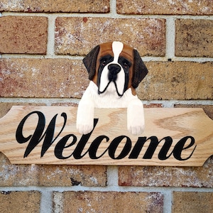 Saint Bernard Wall Sign - Multiple Colors Available