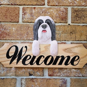 Bearded Collie Topper Wall Sign - Multiple Colors Available