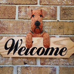 Airedale Terrier Topper Wall Sign